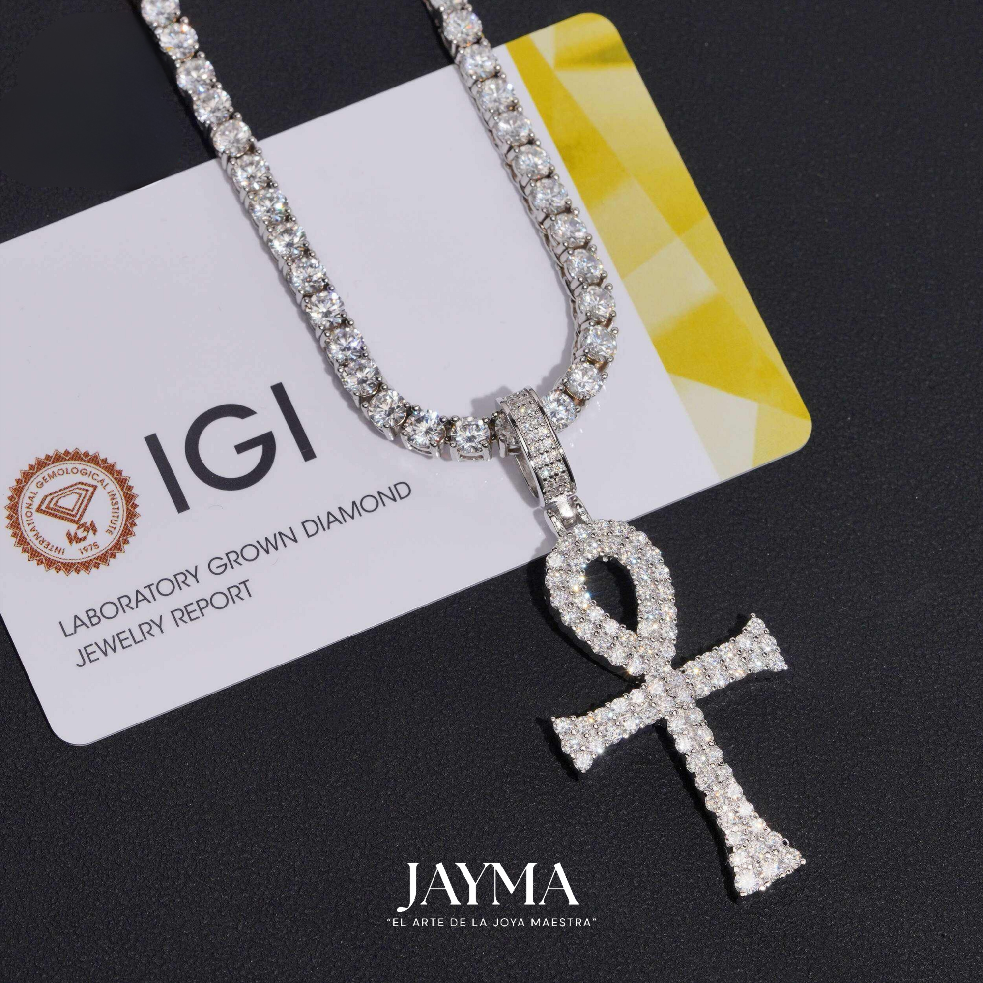 Dije de Cruz Diamante Lab IGI
