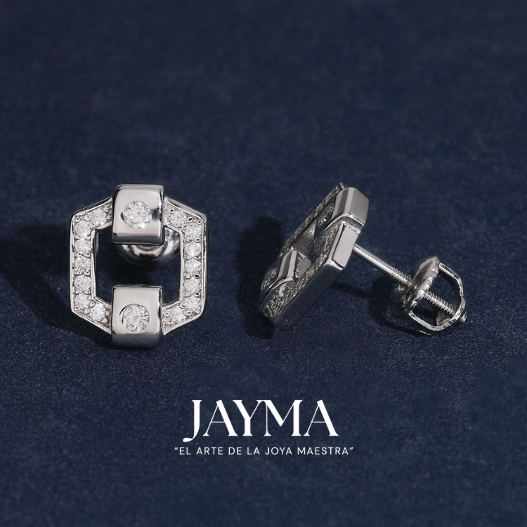 Aretes Hexagon Tech Studs