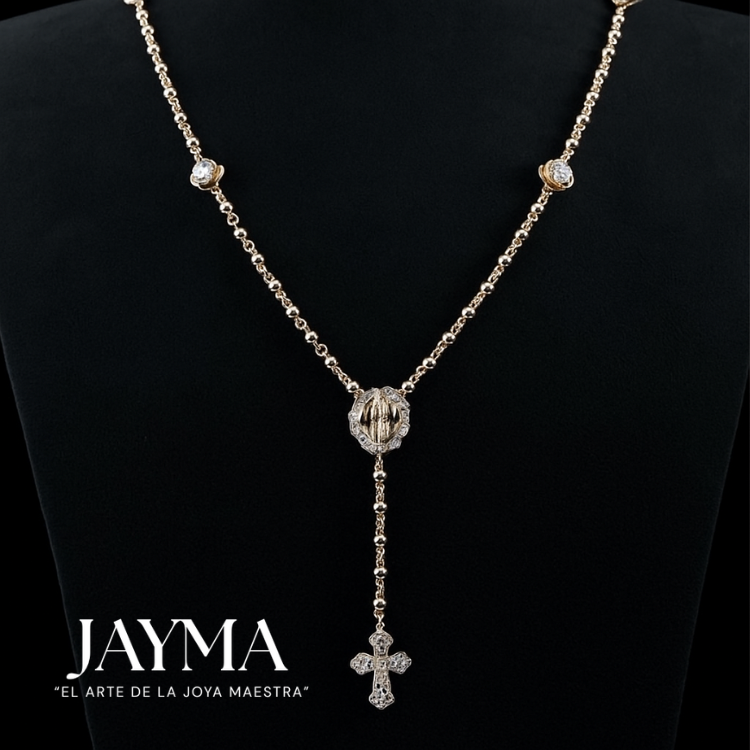 Cadena Saint Cross Eternity Plata 925 +Oro 18k vermeil