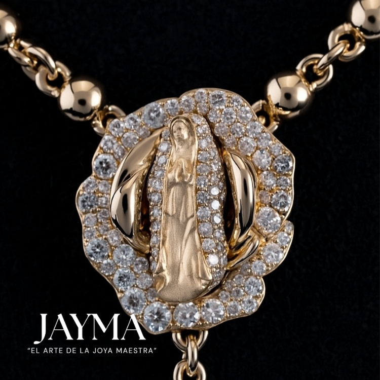 Cadena Saint Cross Eternity Plata 925 +Oro 18k vermeil