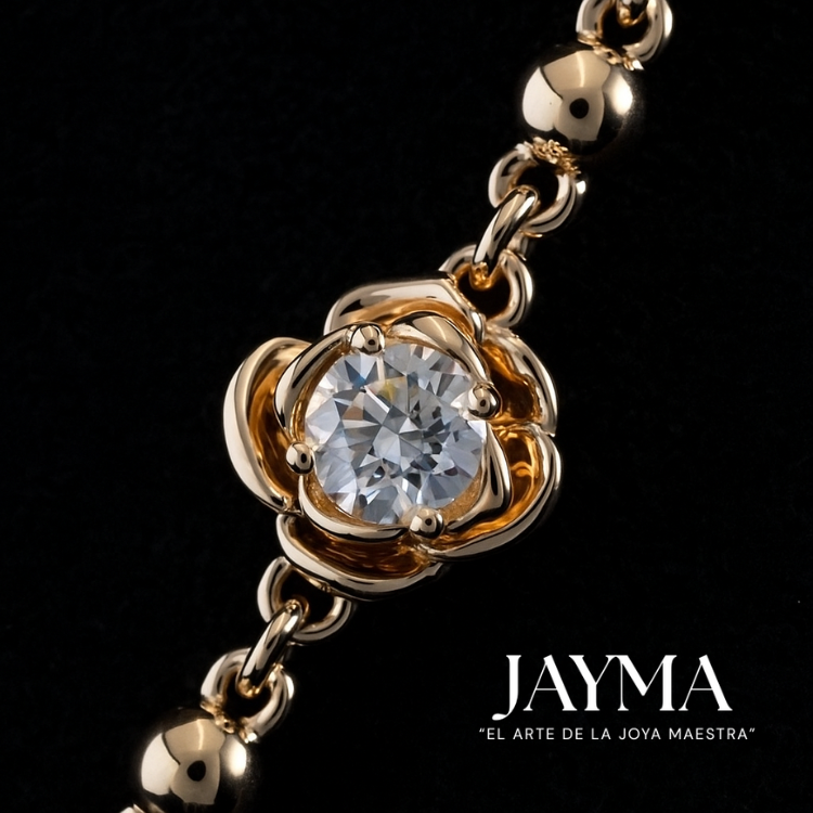 Cadena Saint Cross Eternity Plata 925 +Oro 18k vermeil