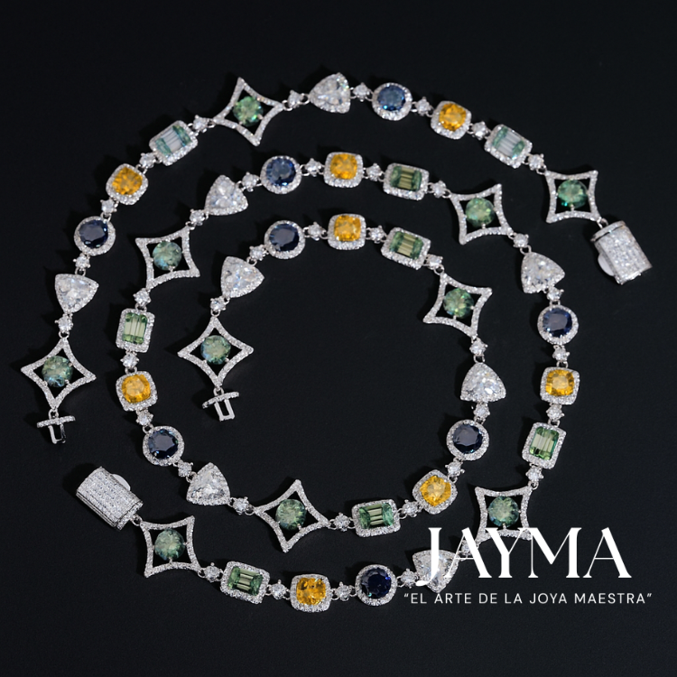 Collar "Casino Royale" Multi-Shape - Moissanita & Gemas