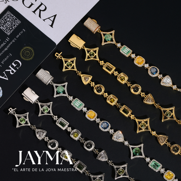 Collar "Casino Royale" Multi-Shape - Moissanita & Gemas