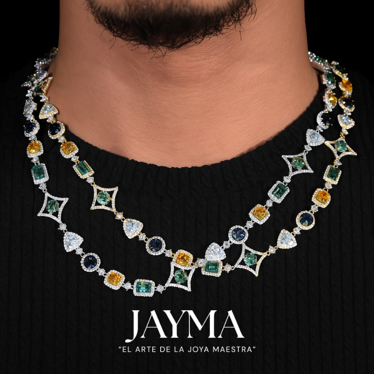 Collar "Casino Royale" Multi-Shape - Moissanita & Gemas