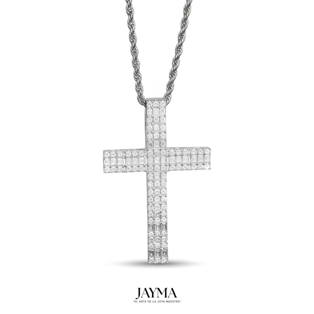 Colgante 3D PAVÉ CROSS