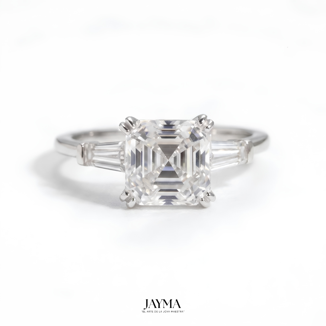 Anillo Asscher Trinity