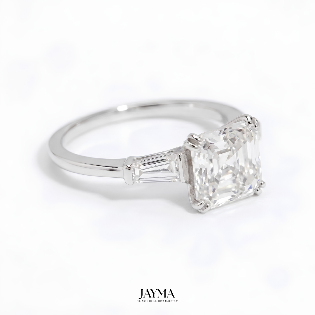 Anillo Asscher Trinity