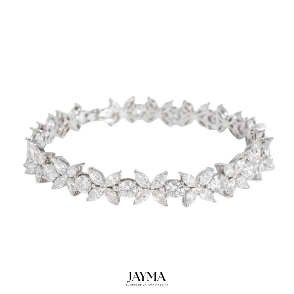 Pulso Marquise Flower Tennis