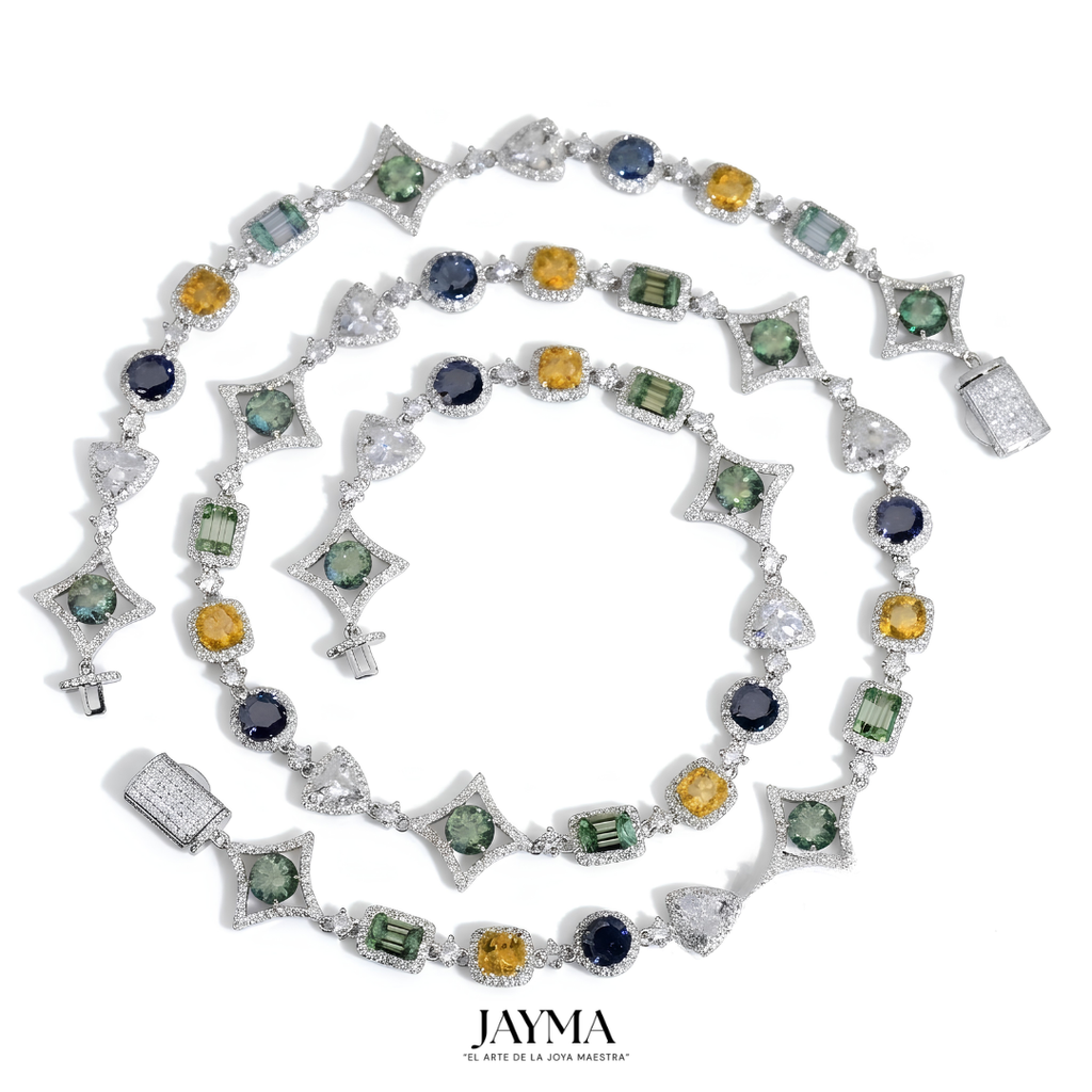 Collar "Casino Royale" Multi-Shape - Moissanita & Gemas