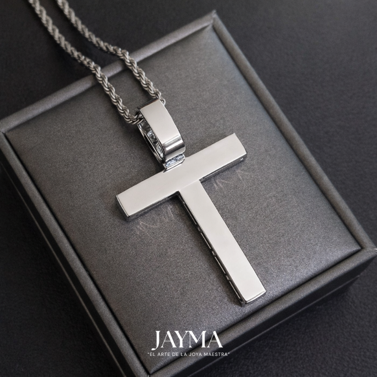 Colgante 3D PAVÉ CROSS