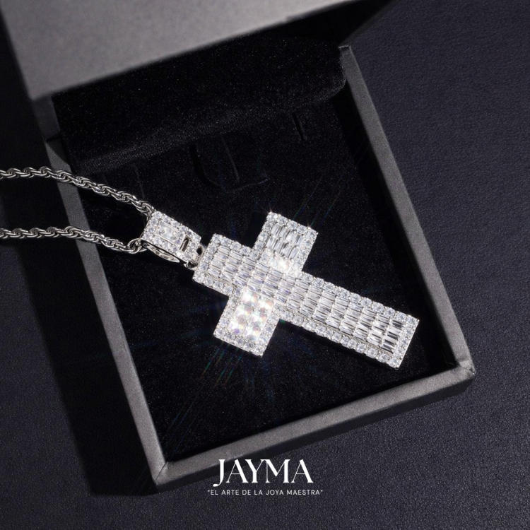 Colgante EMPIRE BAGUETTE CROSS
