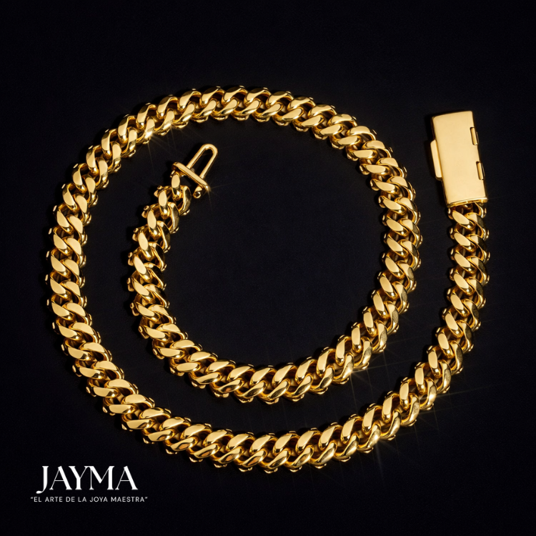 Cadena CUBANA 12mm 18K